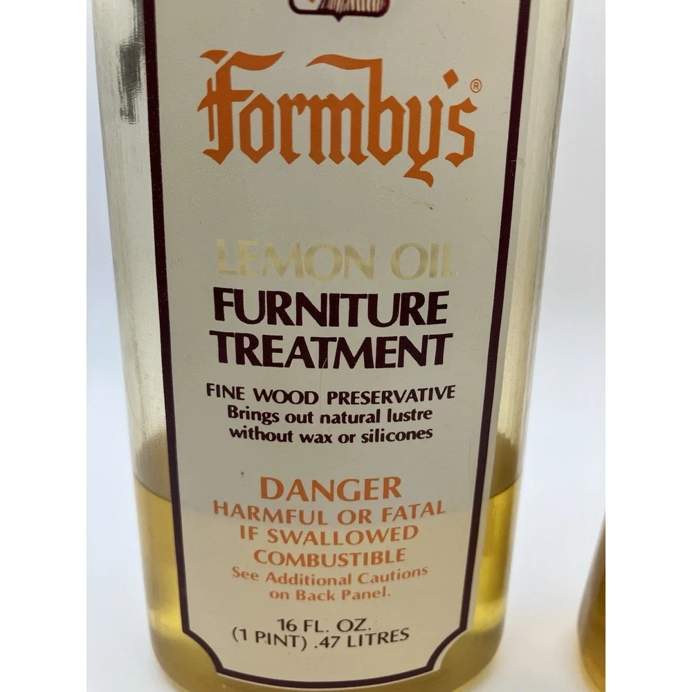 Formby's Lemon Oil Furniture Treatment‎ Wood 16oz 2 Partial Bottles Discontinued
